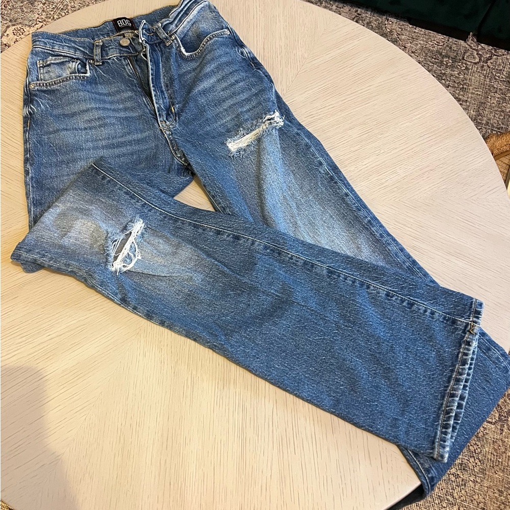 BDG Women's Stretch High Rise Flare Leg Blue Jeans